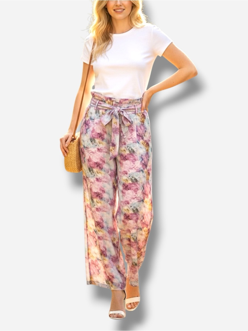 🌸New🌸 Verona Belted Wide Leg Pants Size Large NWT